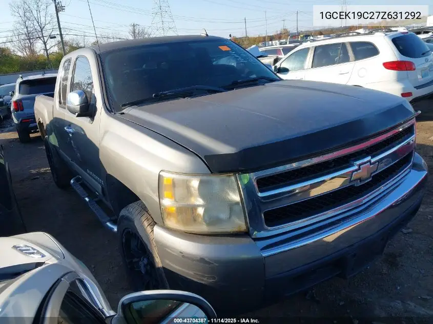 1GCEK19C27Z631292 2007 Chevrolet Silverado 1500 Lt1
