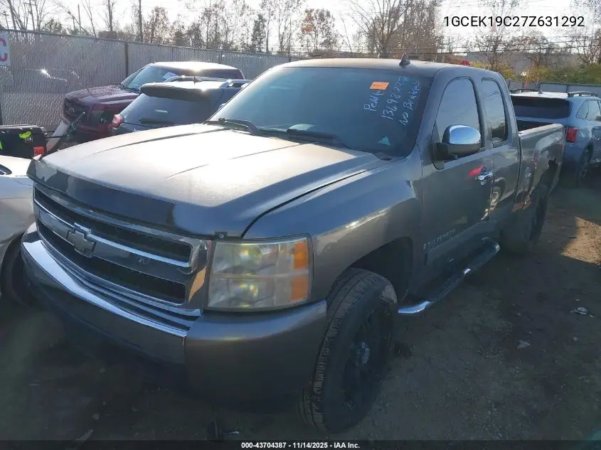 1GCEK19C27Z631292 2007 Chevrolet Silverado 1500 Lt1