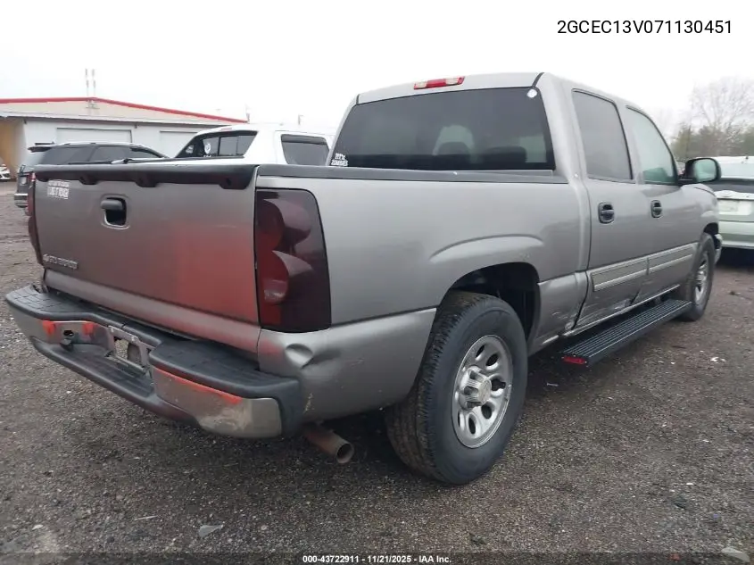 2GCEC13V071130451 2007 Chevrolet Silverado 1500 Classic Ls