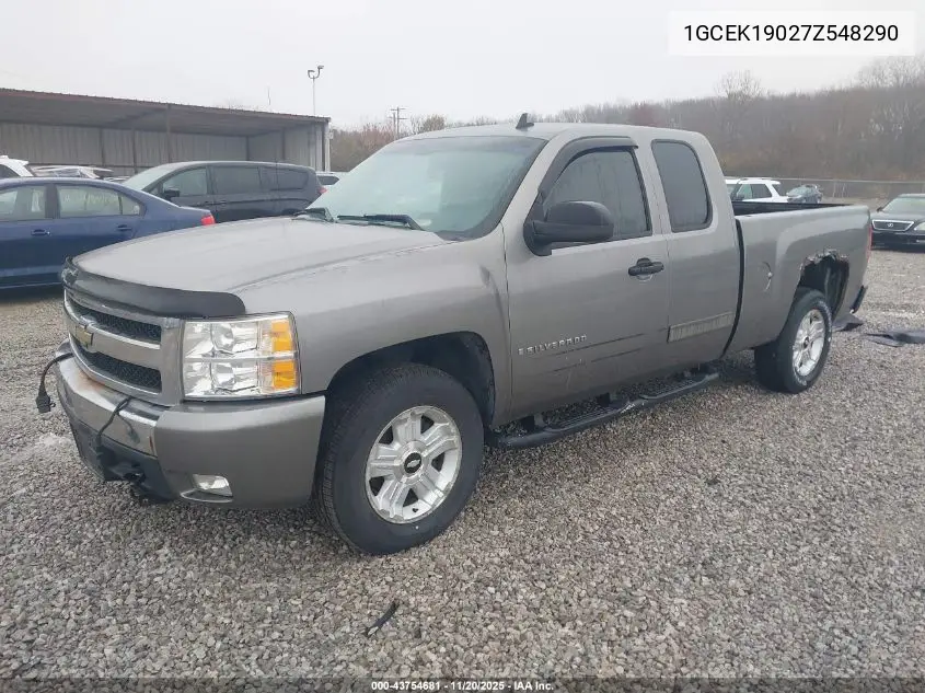 1GCEK19027Z548290 2007 Chevrolet Silverado 1500 Lt2