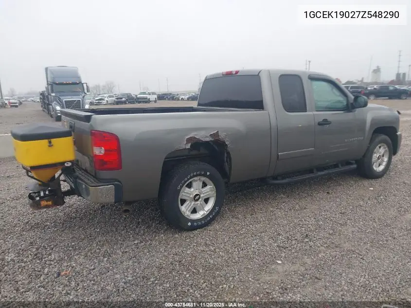 1GCEK19027Z548290 2007 Chevrolet Silverado 1500 Lt2