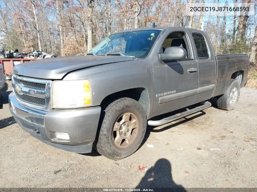 2GCEC19J871668593 2007 Chevrolet Silverado 1500 Lt1