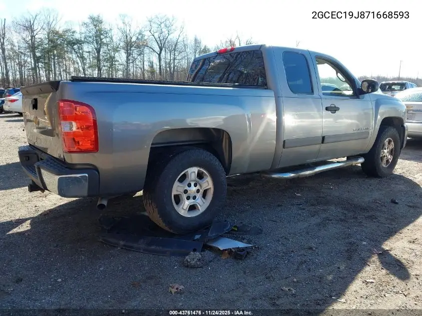 2GCEC19J871668593 2007 Chevrolet Silverado 1500 Lt1