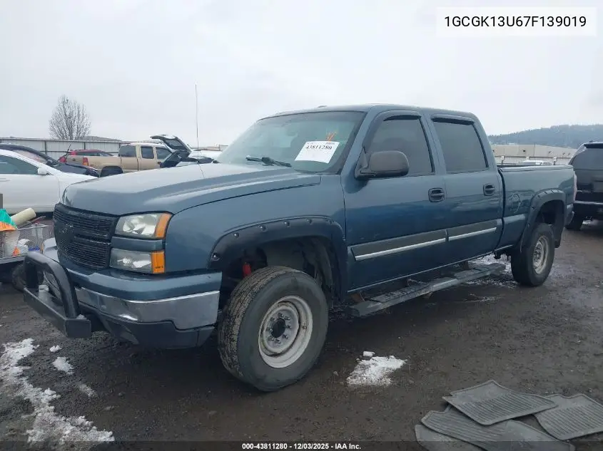 1GCGK13U67F139019 2007 Chevrolet Silverado 1500Hd Classic Lt1