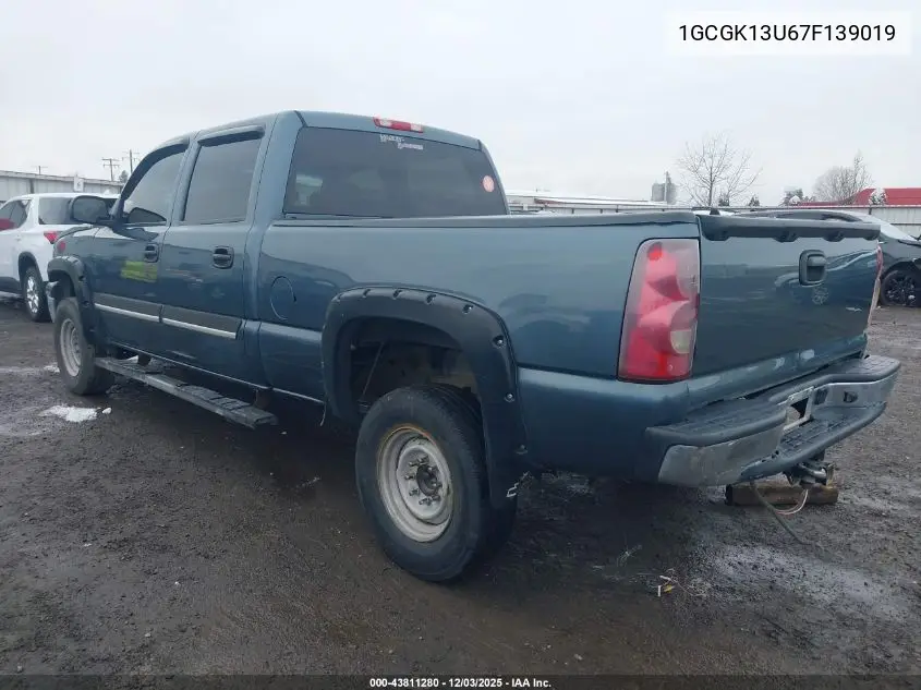 1GCGK13U67F139019 2007 Chevrolet Silverado 1500Hd Classic Lt1