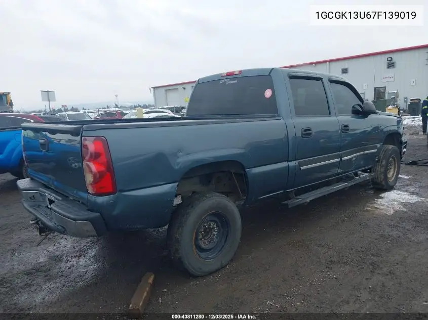 1GCGK13U67F139019 2007 Chevrolet Silverado 1500Hd Classic Lt1