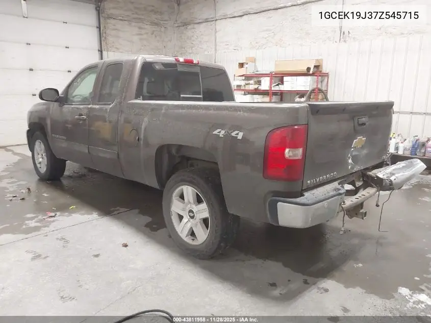 1GCEK19J37Z545715 2007 Chevrolet Silverado 1500 Ltz