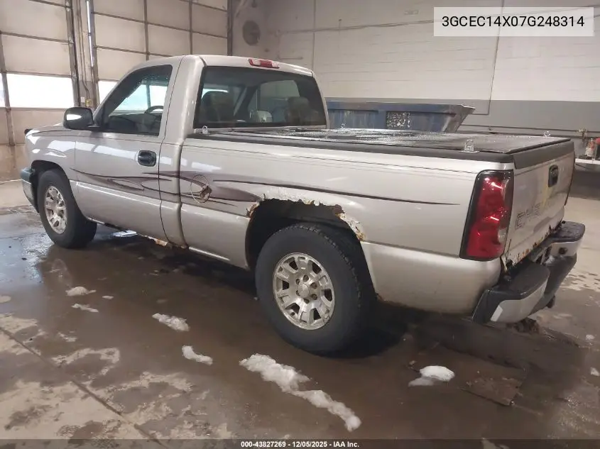 3GCEC14X07G248314 2007 Chevrolet Silverado 1500 Classic Work Truck