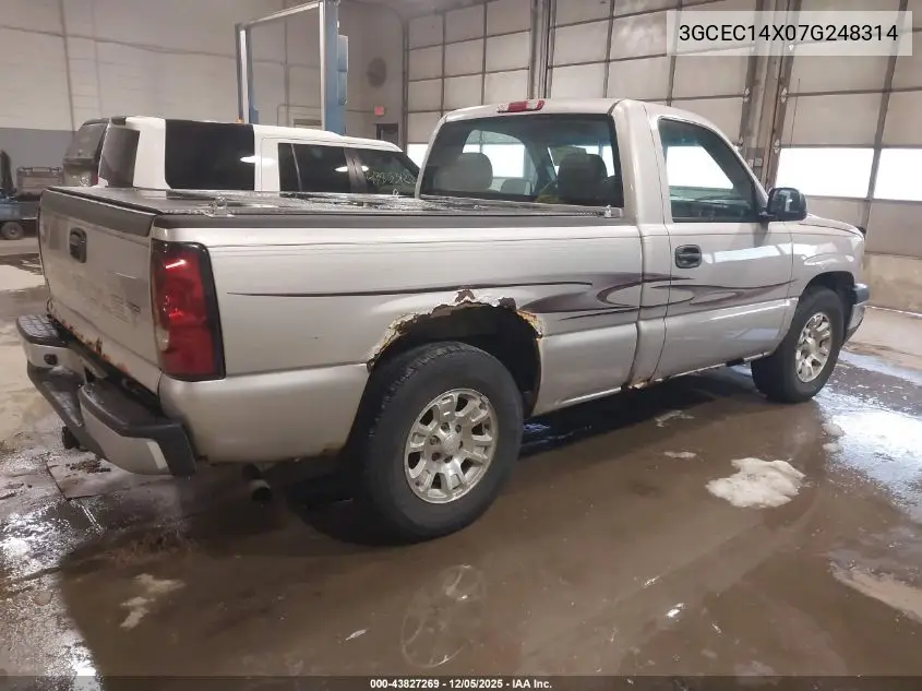 3GCEC14X07G248314 2007 Chevrolet Silverado 1500 Classic Work Truck