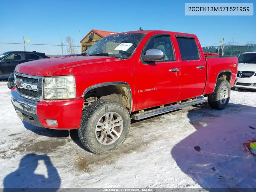 2GCEK13M571521959 2007 Chevrolet Silverado 1500 Lt1
