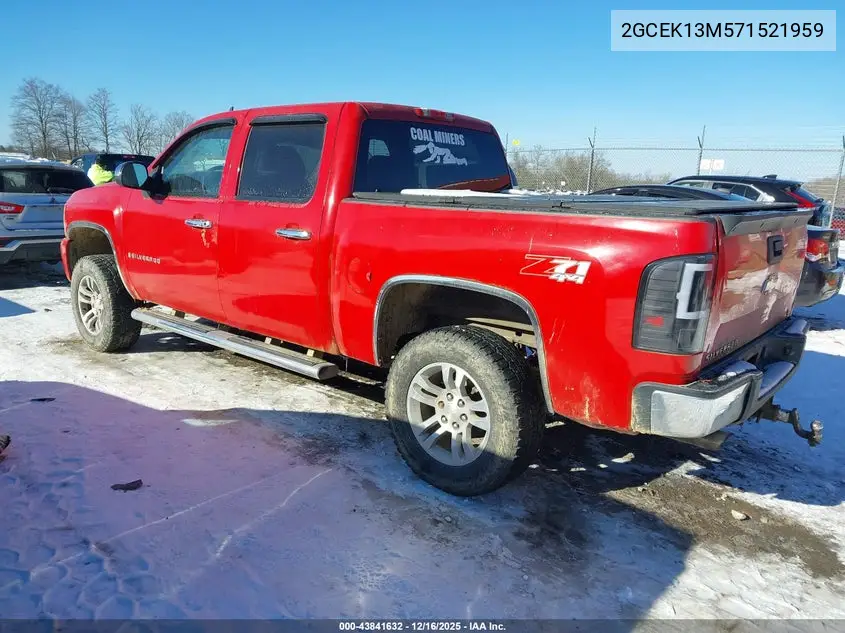 2GCEK13M571521959 2007 Chevrolet Silverado 1500 Lt1