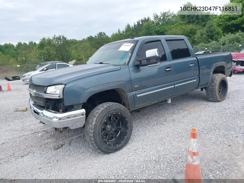 1GCHK23D47F116851 2007 Chevrolet Silverado 2500Hd Classic Lt3
