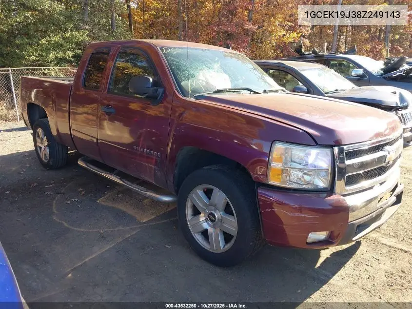 1GCEK19J38Z249143 2008 Chevrolet Silverado 1500 Lt1