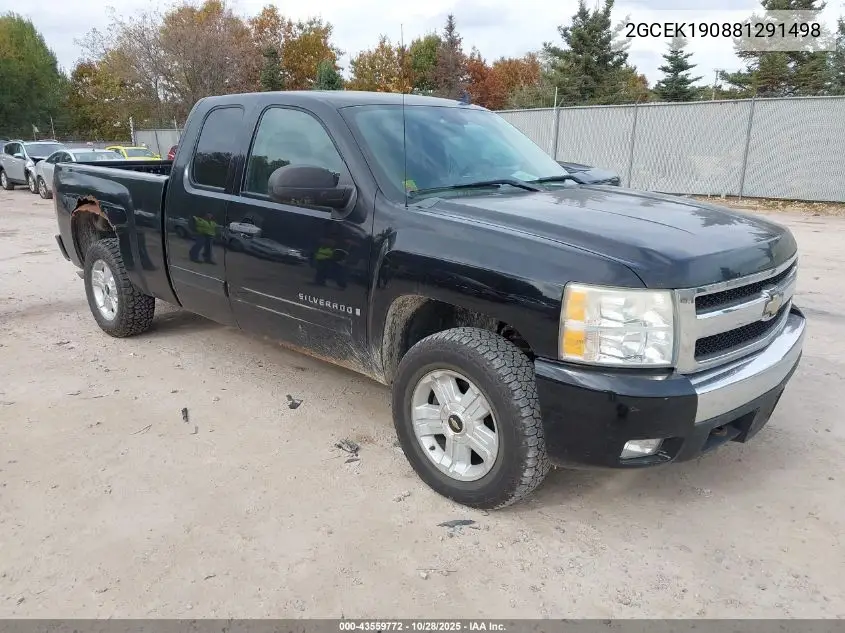 2GCEK190881291498 2008 Chevrolet Silverado 1500 Lt1