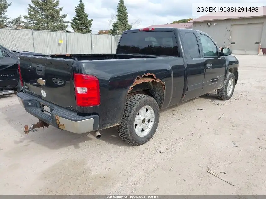 2GCEK190881291498 2008 Chevrolet Silverado 1500 Lt1
