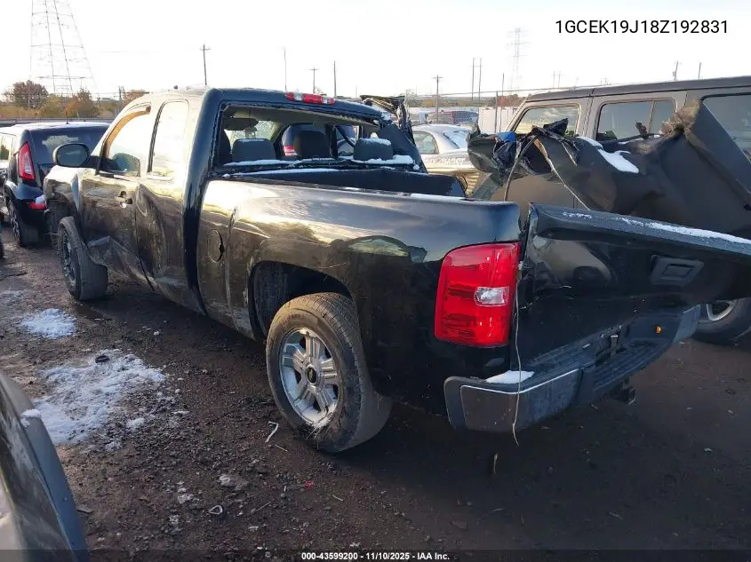 1GCEK19J18Z192831 2008 Chevrolet Silverado 1500 Lt1