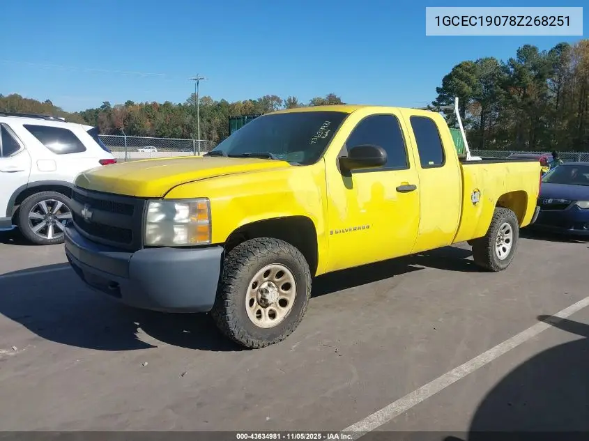 1GCEC19078Z268251 2008 Chevrolet Silverado 1500 Work Truck