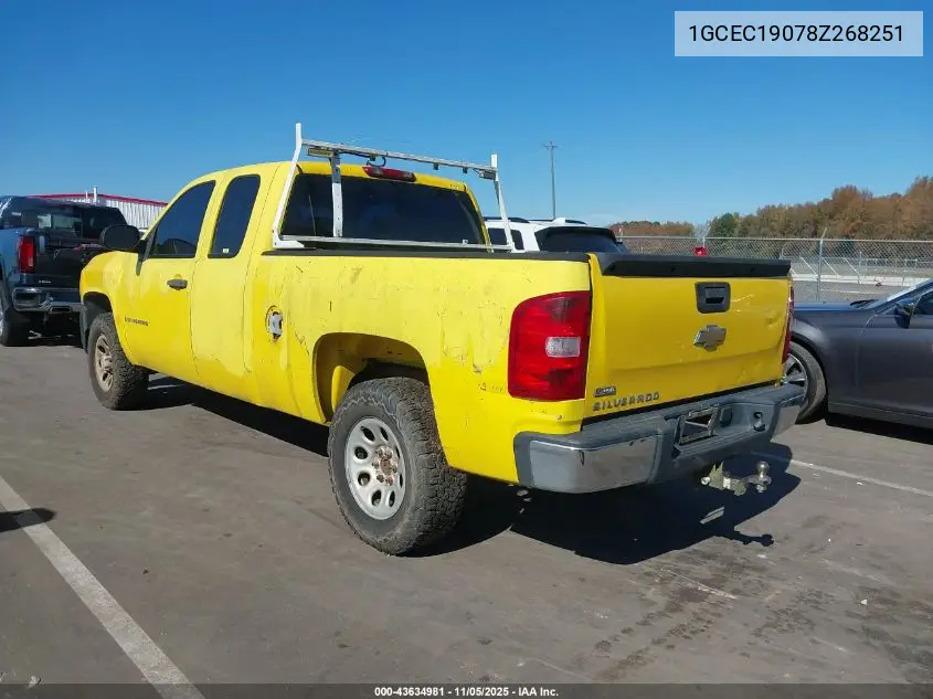 1GCEC19078Z268251 2008 Chevrolet Silverado 1500 Work Truck