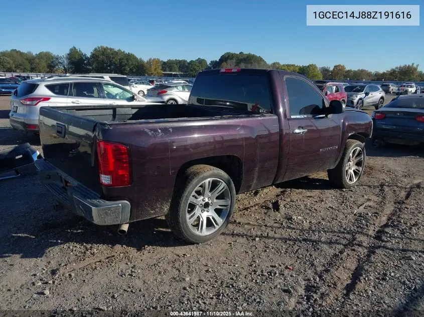 1GCEC14J88Z191616 2008 Chevrolet Silverado 1500 Work Truck