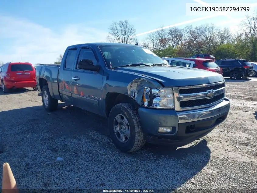 1GCEK19058Z294799 2008 Chevrolet Silverado 1500 Lt1