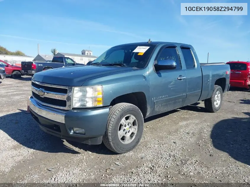 1GCEK19058Z294799 2008 Chevrolet Silverado 1500 Lt1