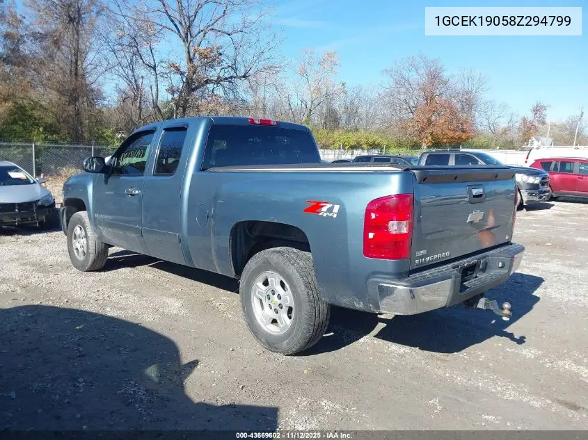 1GCEK19058Z294799 2008 Chevrolet Silverado 1500 Lt1