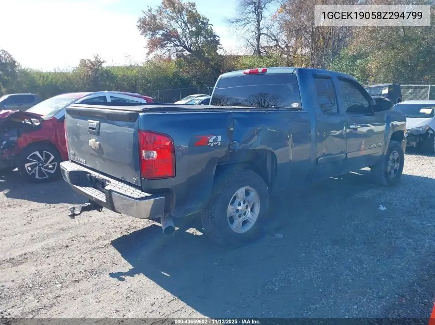 1GCEK19058Z294799 2008 Chevrolet Silverado 1500 Lt1