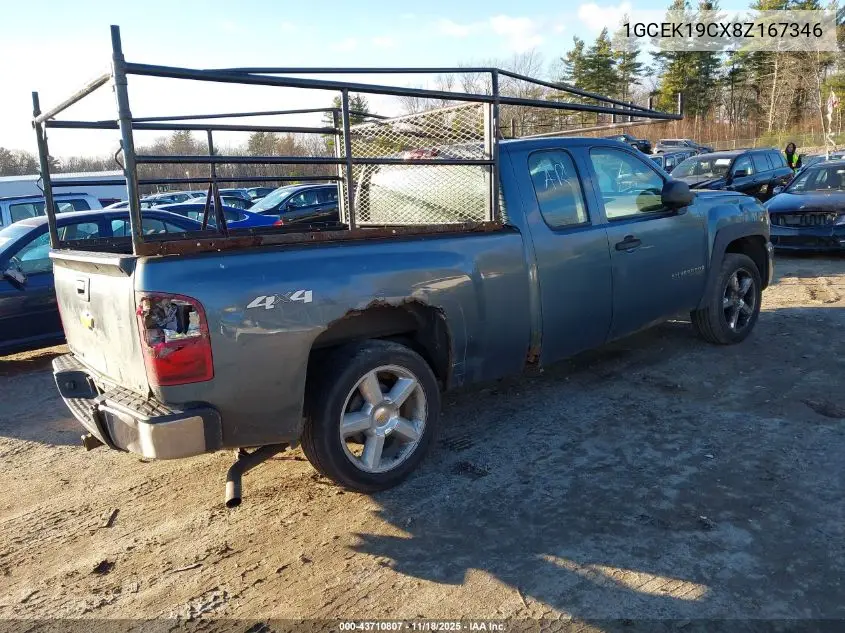 1GCEK19CX8Z167346 2008 Chevrolet Silverado 1500 Work Truck