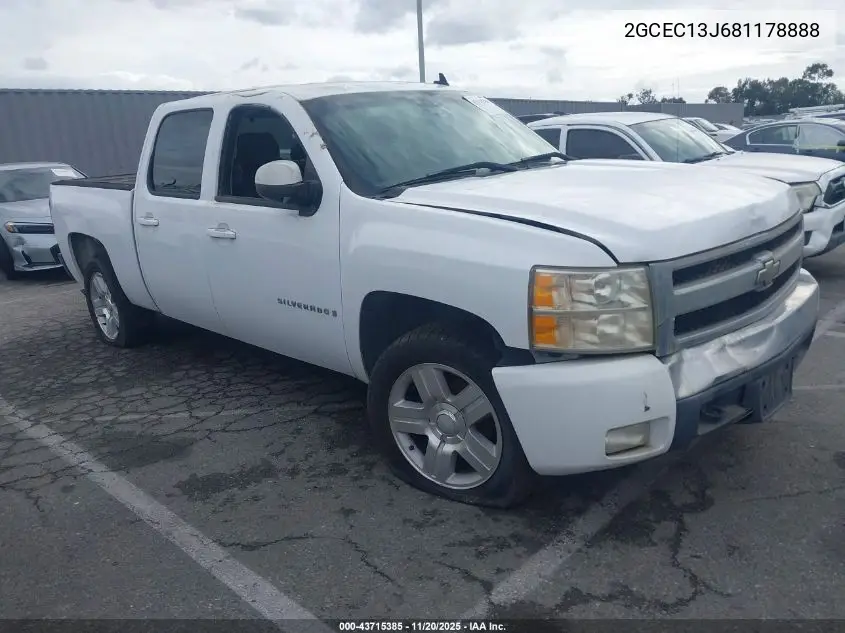 2GCEC13J681178888 2008 Chevrolet Silverado 1500 Lt1