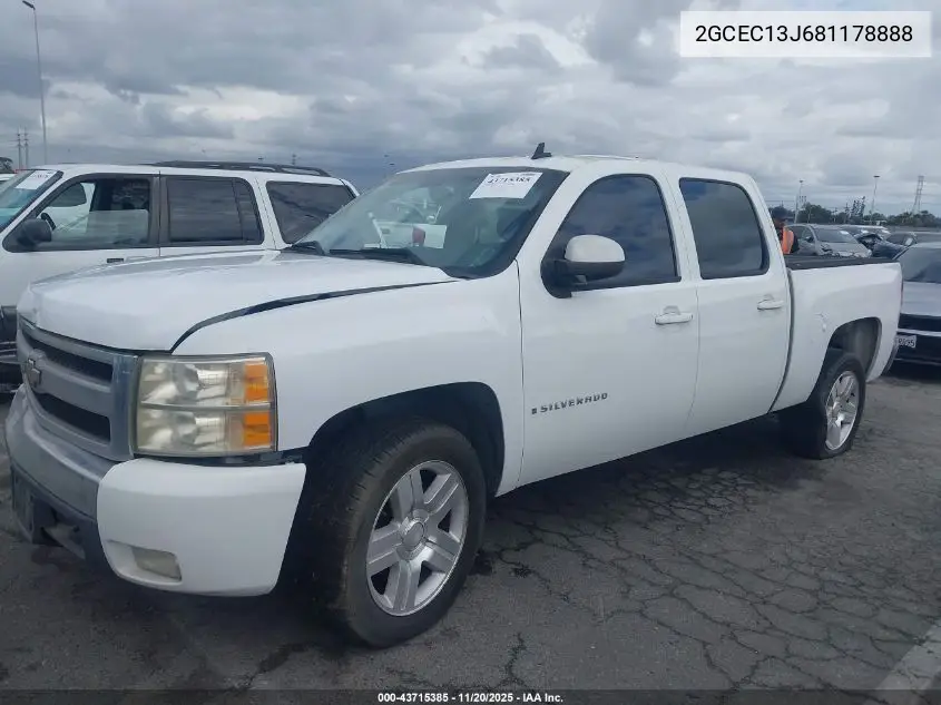 2GCEC13J681178888 2008 Chevrolet Silverado 1500 Lt1