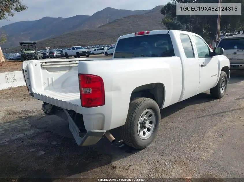1GCEC19X48Z124315 2008 Chevrolet Silverado 1500 Work Truck