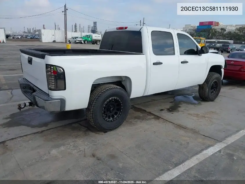 2GCEC13C581111930 2008 Chevrolet Silverado 1500 Lt1