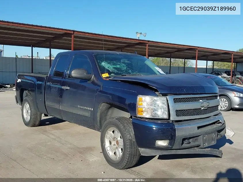 1GCEC29039Z189960 2009 Chevrolet Silverado 1500 Lt