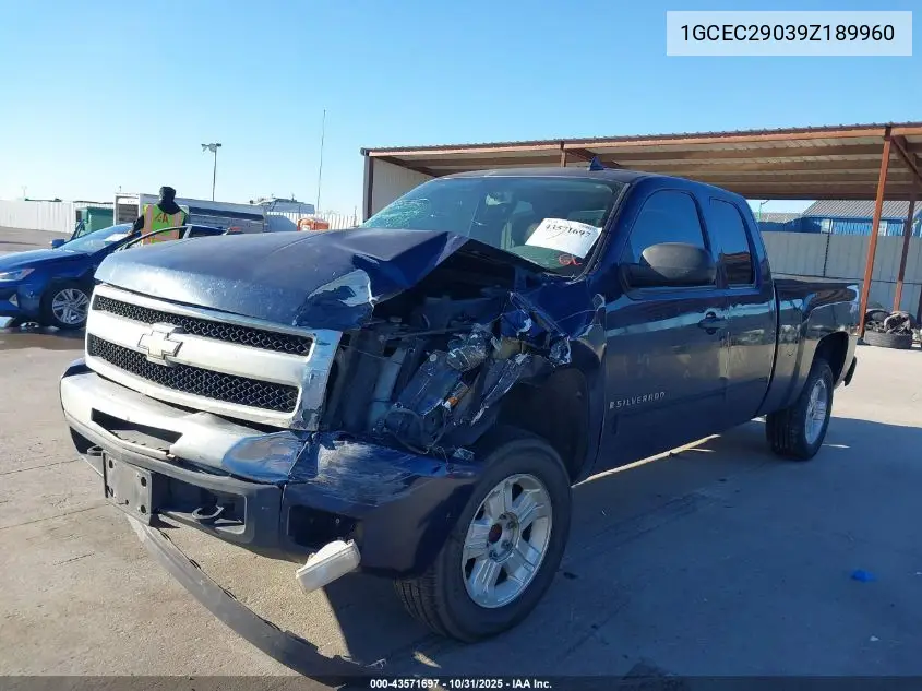 1GCEC29039Z189960 2009 Chevrolet Silverado 1500 Lt