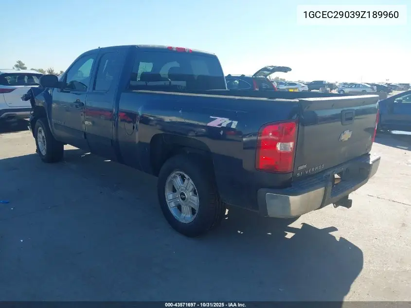 1GCEC29039Z189960 2009 Chevrolet Silverado 1500 Lt