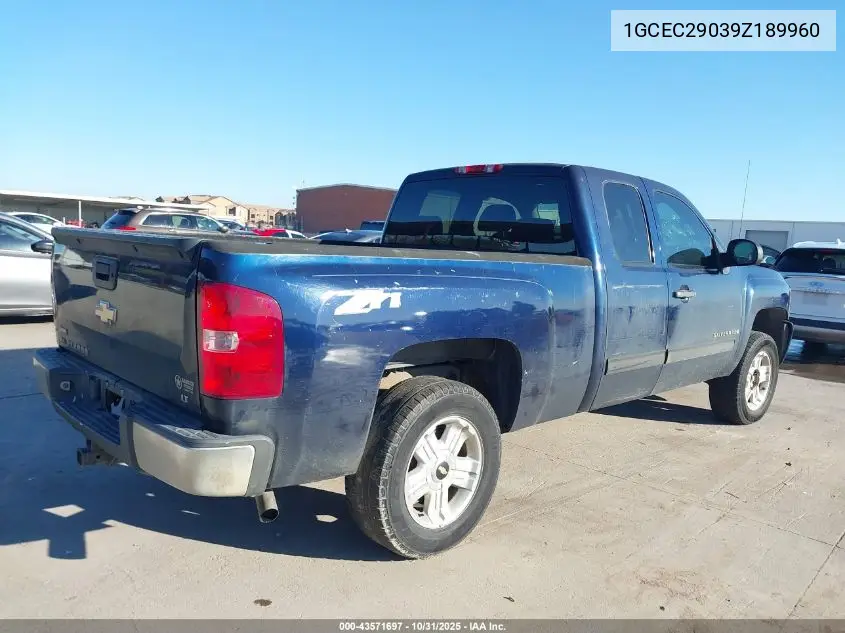1GCEC29039Z189960 2009 Chevrolet Silverado 1500 Lt