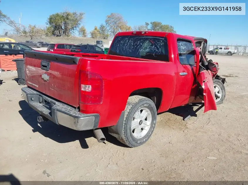 3GCEK233X9G141958 2009 Chevrolet Silverado 1500 Lt