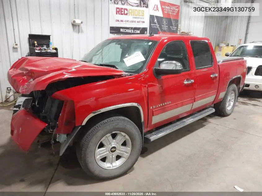 3GCEK23349G130759 2009 Chevrolet Silverado 1500 Lt