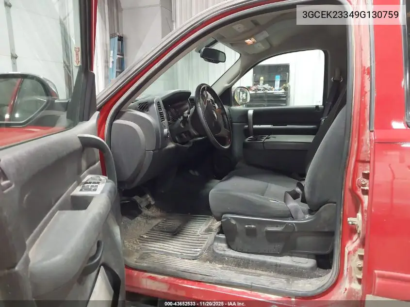 3GCEK23349G130759 2009 Chevrolet Silverado 1500 Lt