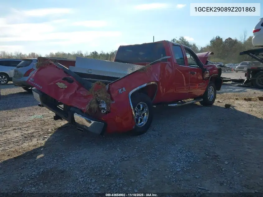 1GCEK29089Z201863 2009 Chevrolet Silverado 1500 Lt