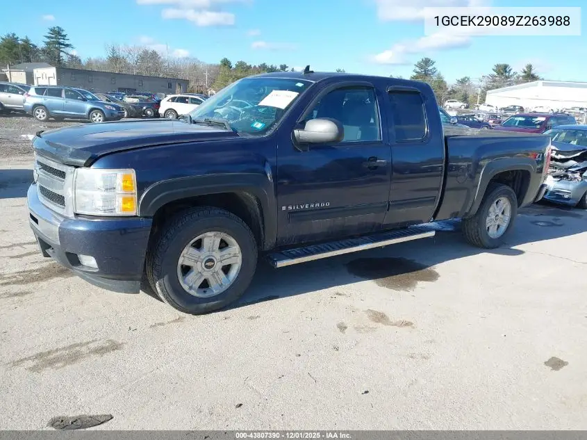 1GCEK29089Z263988 2009 Chevrolet Silverado 1500 Lt