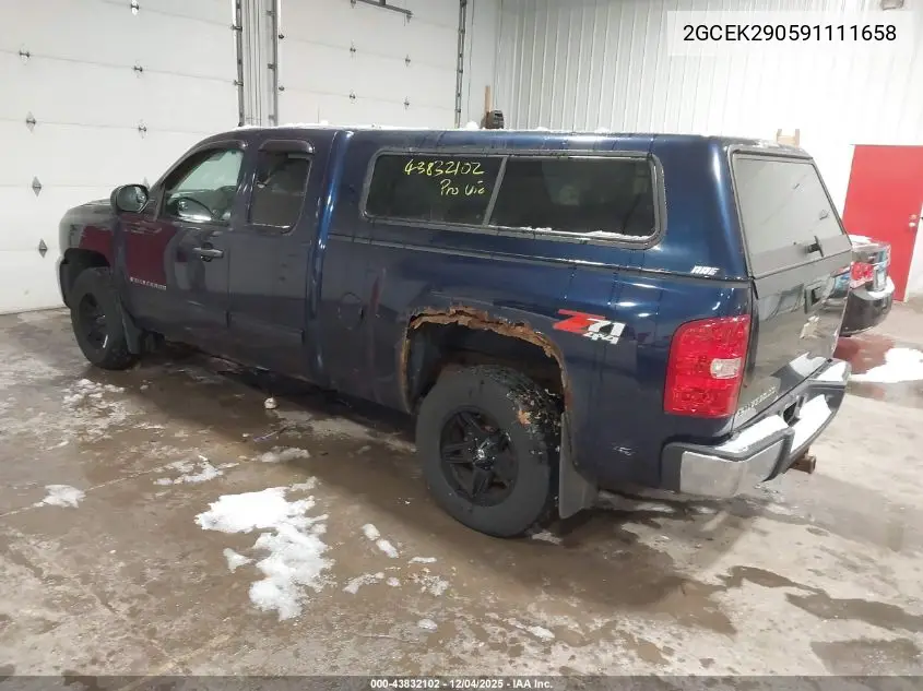 2GCEK290591111658 2009 Chevrolet Silverado 1500 Lt