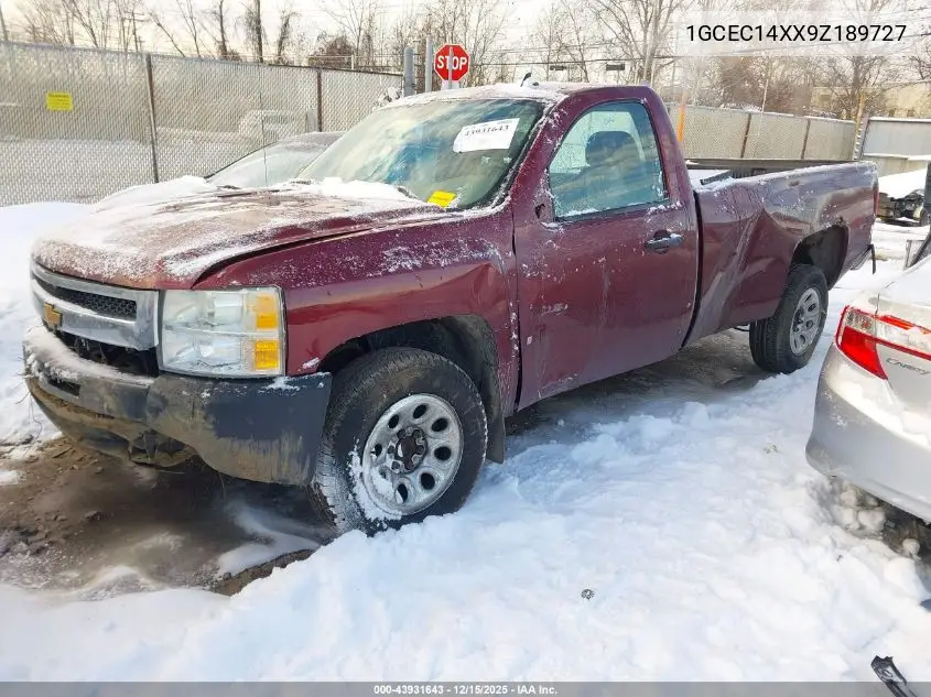 1GCEC14XX9Z189727 2009 Chevrolet Silverado 1500 Work Truck