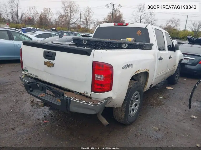 3GCRKREA7AG198340 2010 Chevrolet Silverado 1500 Ls