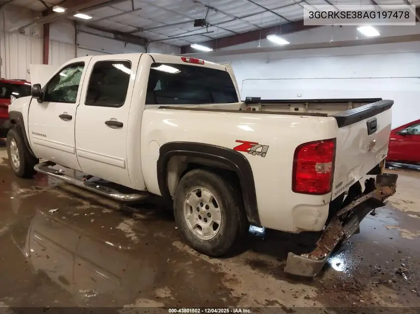 3GCRKSE38AG197478 2010 Chevrolet Silverado 1500 Lt