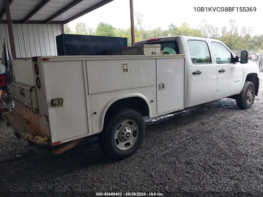 2011 Chevrolet Silverado 2500Hd Work Truck VIN: 1GB1KVCG8BF155369 Lot: 40440402