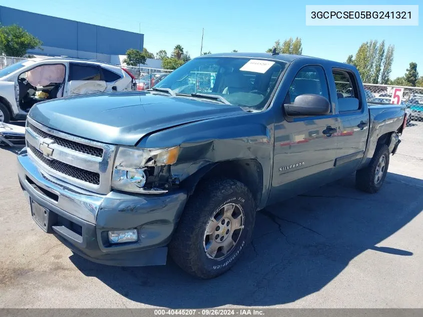 3GCPCSE05BG241321 2011 Chevrolet Silverado 1500 Lt