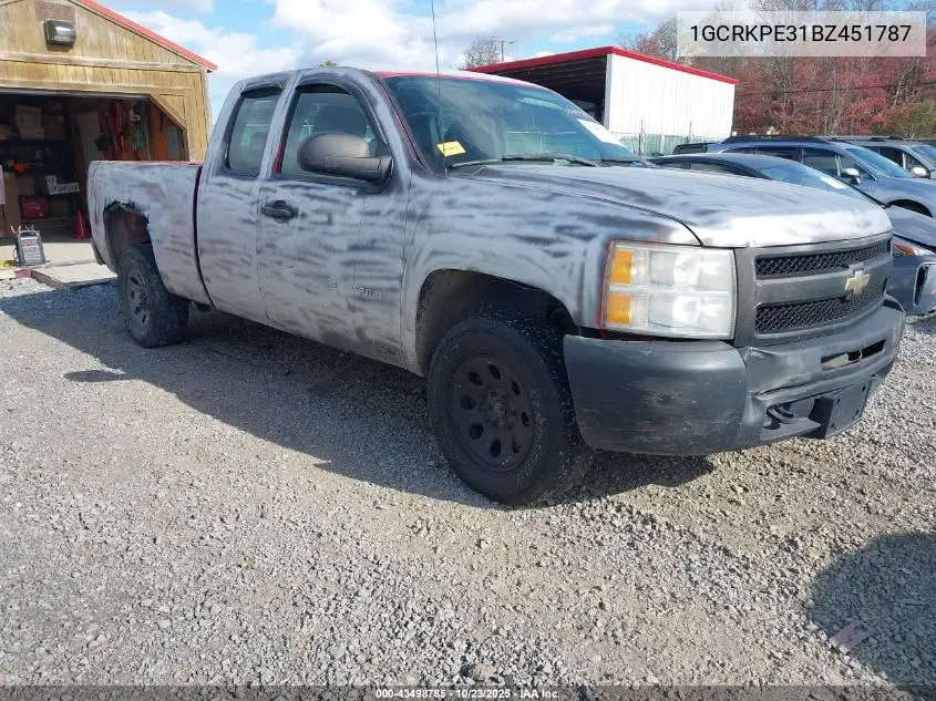 1GCRKPE31BZ451787 2011 Chevrolet Silverado 1500 Work Truck