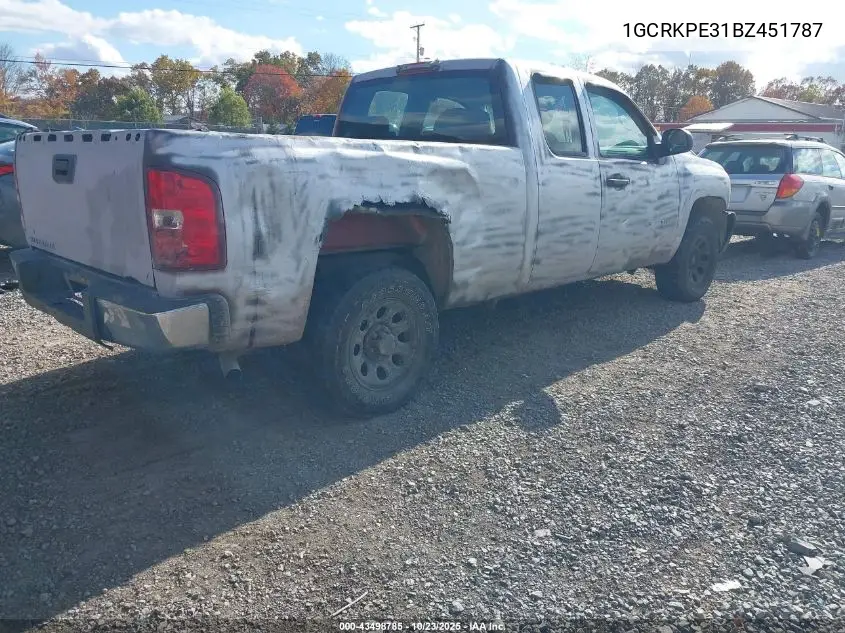 1GCRKPE31BZ451787 2011 Chevrolet Silverado 1500 Work Truck