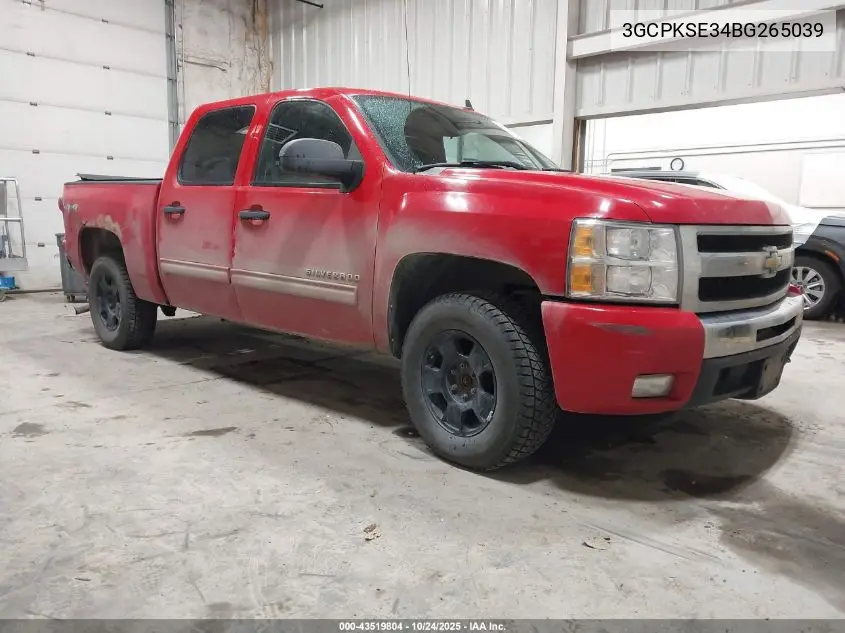 3GCPKSE34BG265039 2011 Chevrolet Silverado 1500 Lt